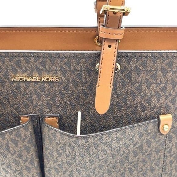 Michael Kors Double Packet Tote Bag & Trifold Wallet Brown - Picture 6 of 11